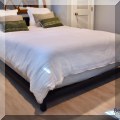 F45. Metal queen platform bed. 
